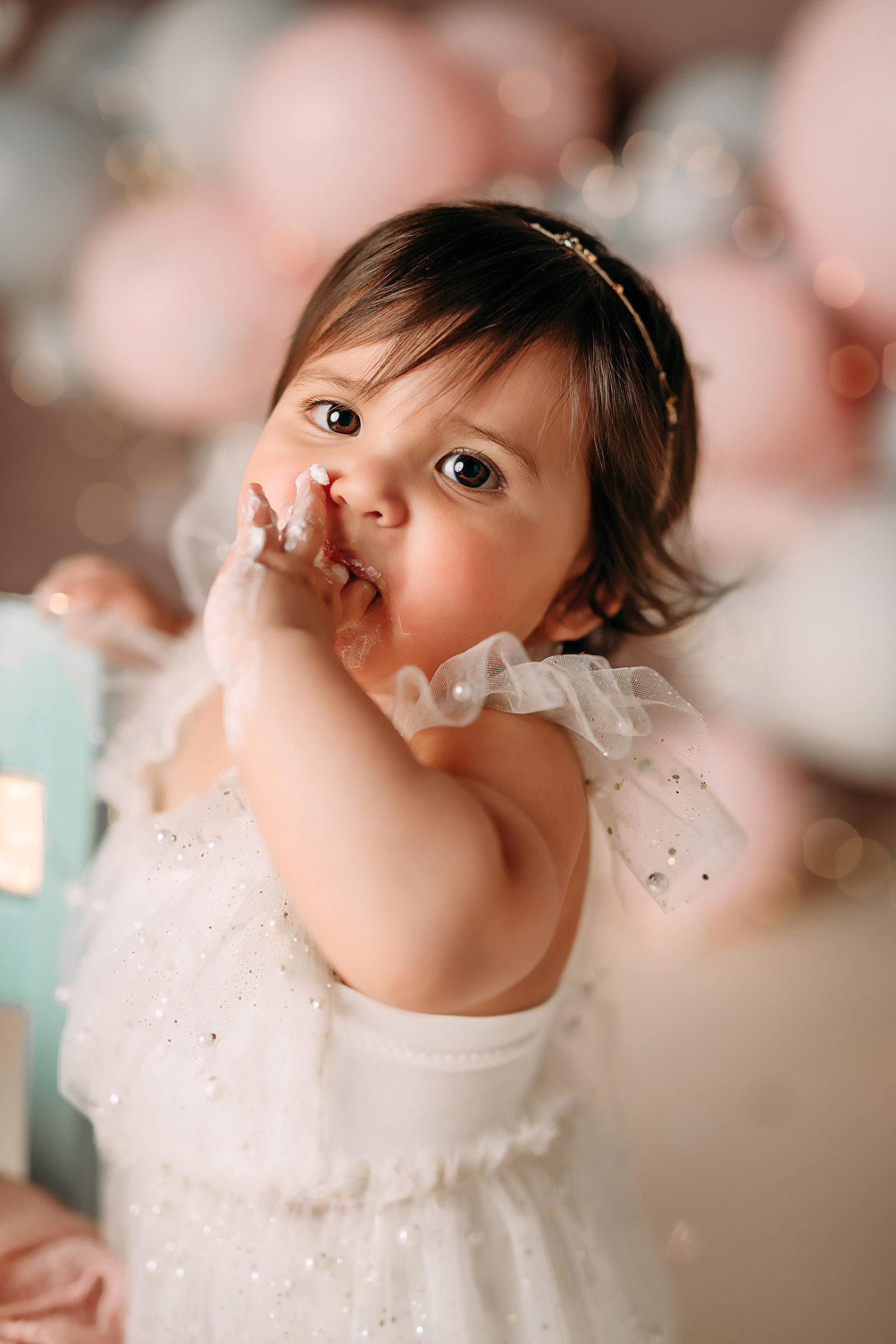 first birthday cake smash session long island photographer
